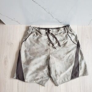 Joe Boxer Shorts Mens Large Gray Camo Swim Trunks‎ Board Short Gorpcore Surf